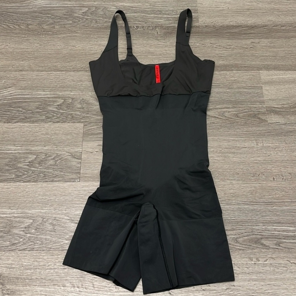 SPANX Black Bodysuit with Red Tag